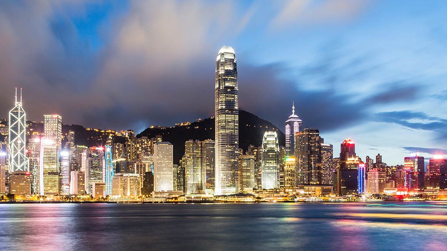 Hong Kong skyline and Bain office location